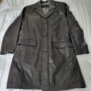 Wilsons Leather Button Down Trench